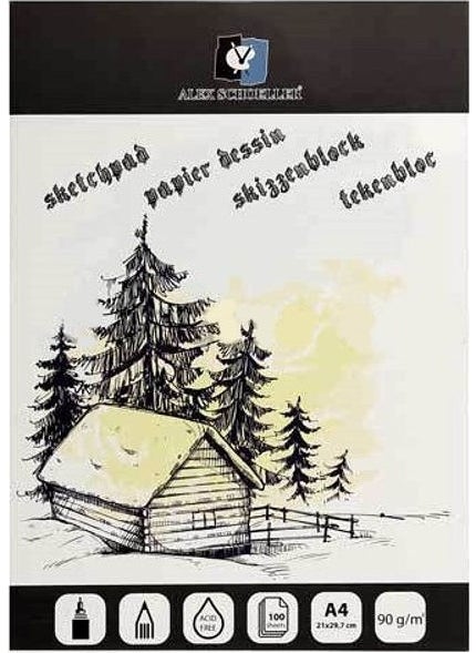 Alex Schoeller Jumbo Sketch Drawing Book 90 gr A4 100 Sheets 
