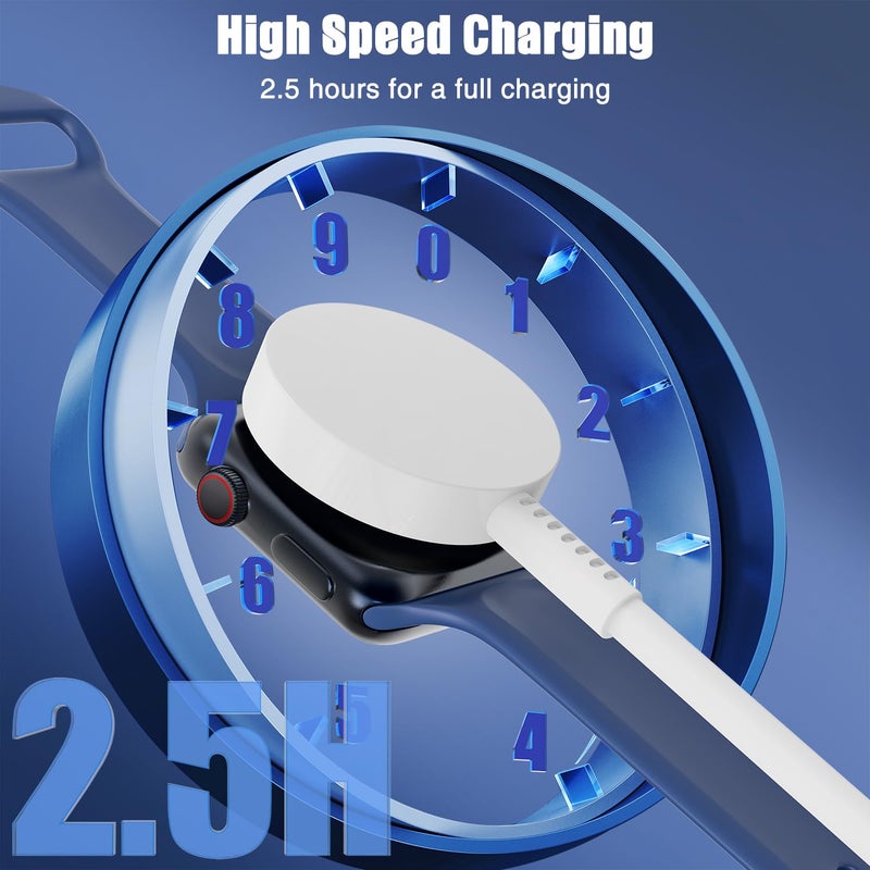 Essri 2Pack for Apple Watch Charger USB C Magnetic iWatch Charger Cable Fast Charging Cord Compatible with Watch Ultra2 Ultra Series 9 8 7 6 SE SE2 5 4 3 2 1-3FT(1M) White - Image 2
