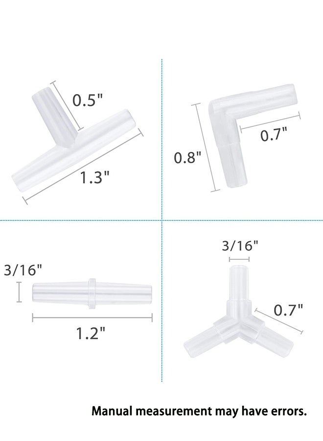 Aquarium Airline Tubing Connectors Plastic Inline Valve, Fish Tank Air Pump Connector, 40-Piece - Image 2