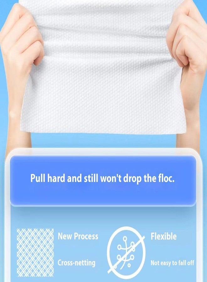 MIXUISEE مناديل وجه قابلة للاستخدام مرة واحدة، مناديل معلقة على الحائط من MIXUISEE. مناشف وجه قطنية لفة، سميكة جداً 150%، مناديل وجه، مناسبة لإزالة المكياج والتنظيف (سميكة 3 لفات، 216 قطعة) - Image 5