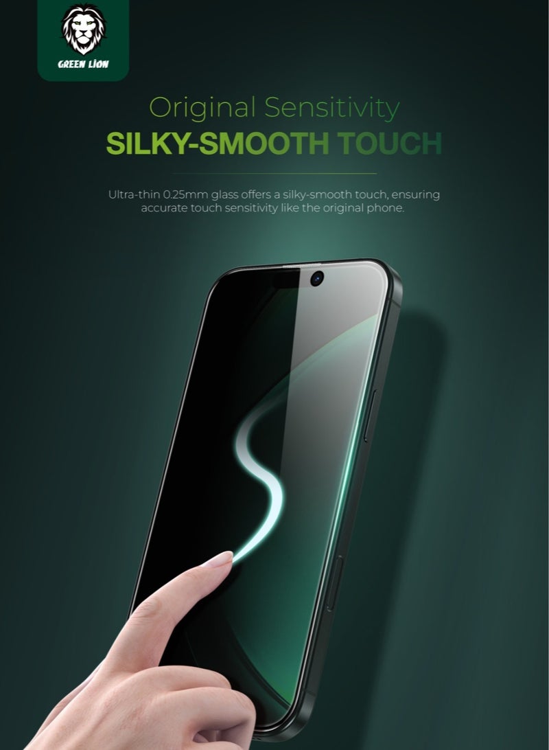 جرين ليون مجموعة حماية 4 في 1 لهاتف ايفون 16 برو ماكس / حافظة مضادة للصدمات / غشاء عدسة الكاميرا / زجاج ستيف 9H / مشبك حلقي مغناطيسي - شفاف - Image 5