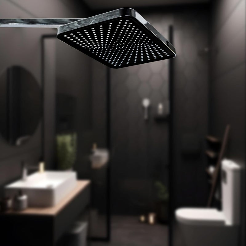 D&B Italian Bath Solution DB BATHWARE RIPPLE Premium 8x12 Inch Slim Rain Shower Head Luxury Design for Modern Bathrooms Shower Head - Image 1