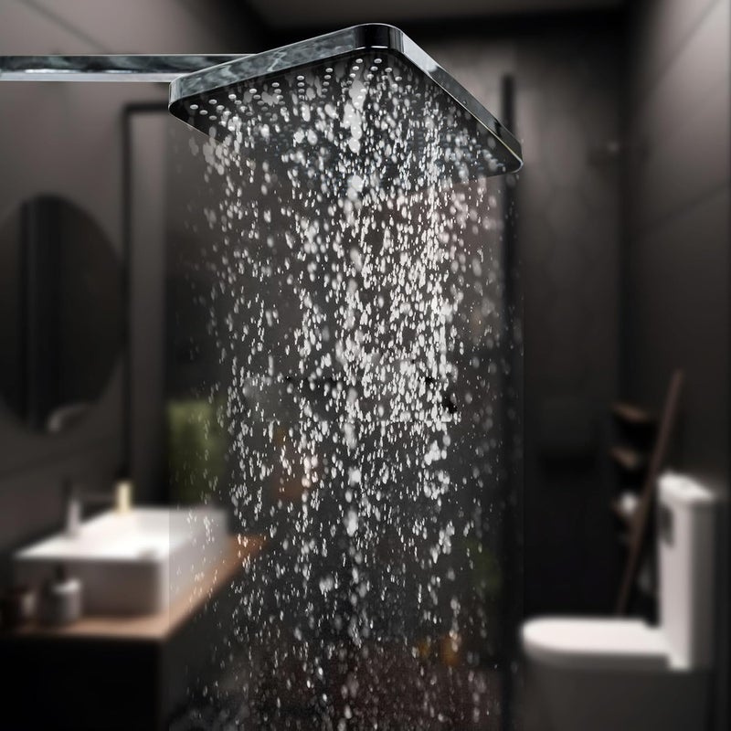 D&B Italian Bath Solution DB BATHWARE RIPPLE Premium 8x12 Inch Slim Rain Shower Head Luxury Design for Modern Bathrooms Shower Head - Image 2