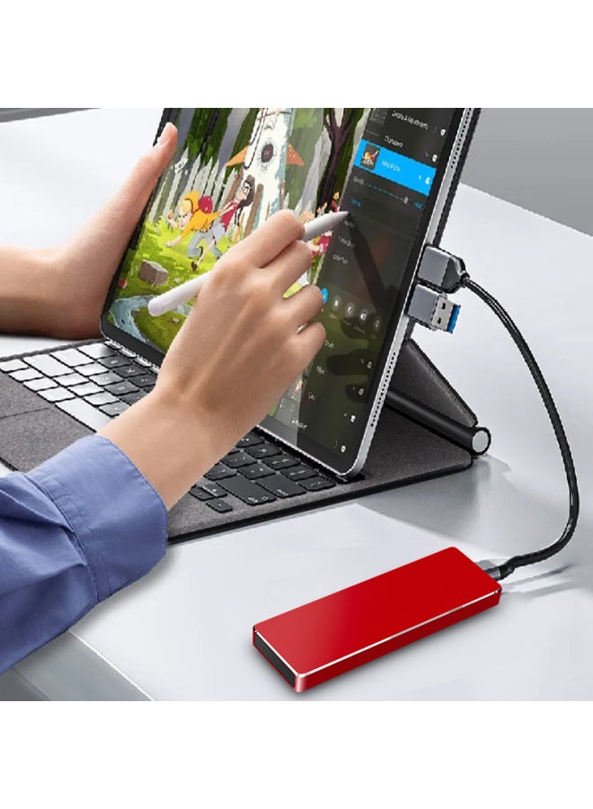Ultra-high-speed External SSD-portable And Large-capacity Mobile Solid-state Drives For 8TB 30TB-Capacity:High-speed 12tb (do Not Take Photos Personally)-Interface:Type-c Gold - Image 3