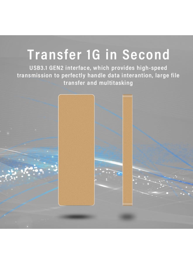 Ultra-high-speed External SSD-portable And Large-capacity Mobile Solid-state Drives For 8TB 30TB-Capacity:High-speed 12tb (do Not Take Photos Personally)-Interface:Type-c Gold - Image 2