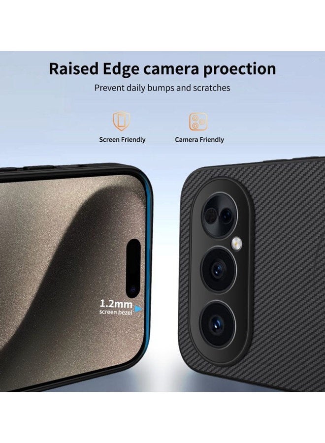 Magnetic Case for Honor 500 Pro 5G , Premium Twill Texture Case, Raised Camera Lens Protection，Military Grade，Fashion Shockproof Honor 500 Pro Cover ，Comfortable Touch - Image 3