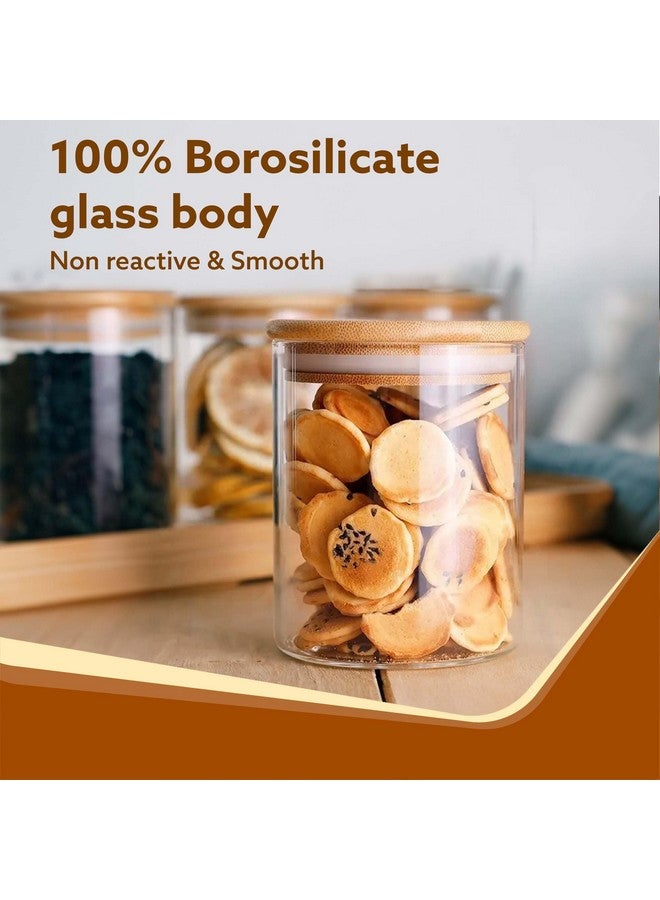 AGARO AGARO Elite Borosilicate Glass Jar 210 ml with Rack, Storage Glass Container, Transparent, Kitchen Organiser, Multipurpose Jar, Pack of 3  - Image 4