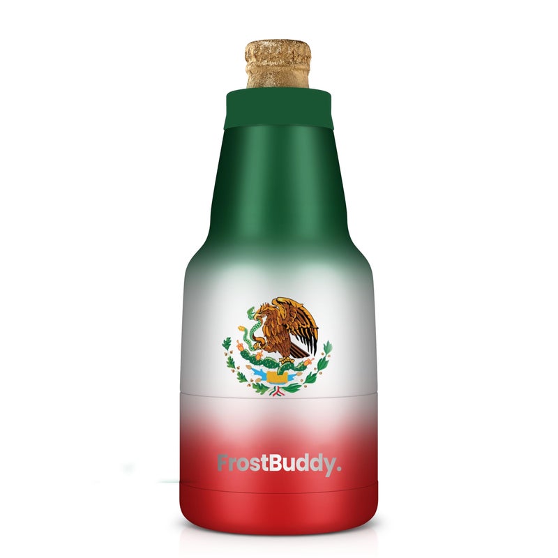 Frost Buddy Chubby Buddy Mexican Beer Bottle Cooler Stainless Steel Double Wall Vacuum Insulated compatible with Modelo Beers Mexico