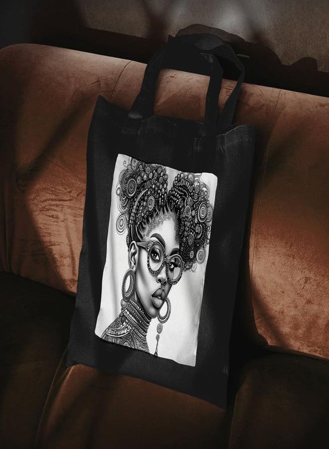PrintingZone Canvas Tote Bag Aesthetic Reusable Cotton Bags for Women Ladies Girls for School, College, Office, Travel Large Printed Design Eco-Friendly Shopping Bag for Everyday Use(BTB-84)(BTB-84) - Image 3