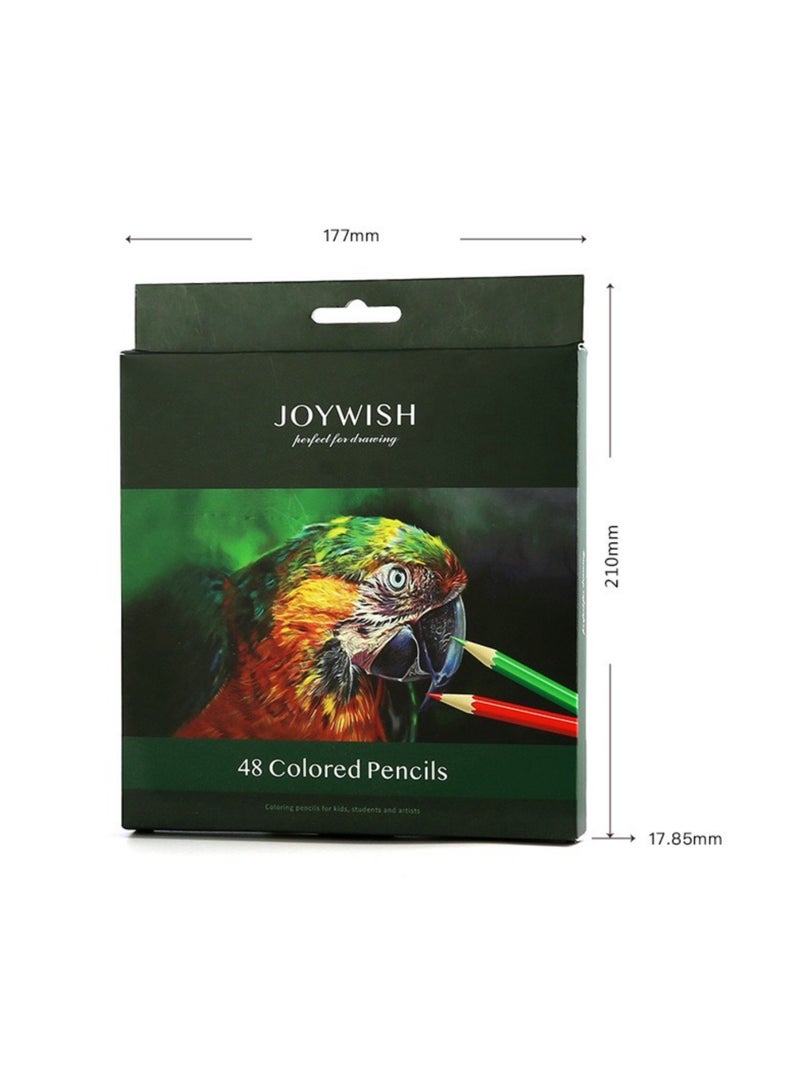JOYWISH 48-Piece Colored Pencils Set, Multicolor Oil-Based Drawing Pencils – Smooth Flow, Non-Toxic, for Students & Artists  - Image 1