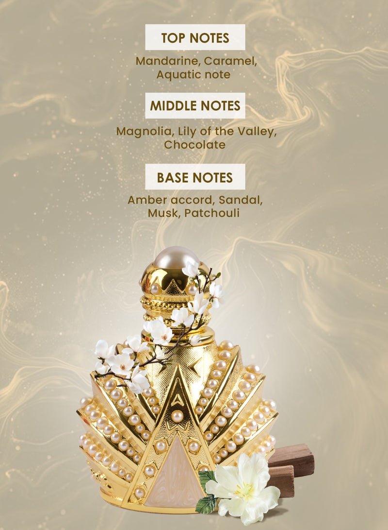 Oud Khaleeji Attar Bahrain Pearl 12ML – Sweet Arabic Attar Perfume Oil – Non-Alcoholic Long Lasting Halal Fragrance for Men & Women – Oriental Concentrated Perfume - Image 5