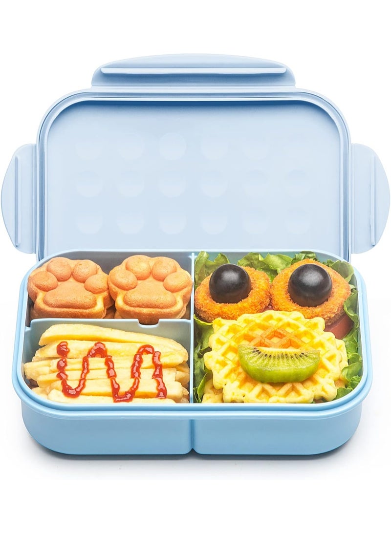 MISS BIGÂ® Bento Box,Bento Box for Kids,Lunch Box Kids,Leakproof Kid Lunch Box,Lunch Containers No BPAs and Chemical Dyes,M/W,D/W & Fridge Safe(1150ml Blue) - Image 1