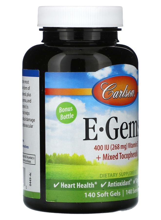 Carlson E-Gems Plus 400 IU (268 mg) 140 Soft  Gels - Image 2