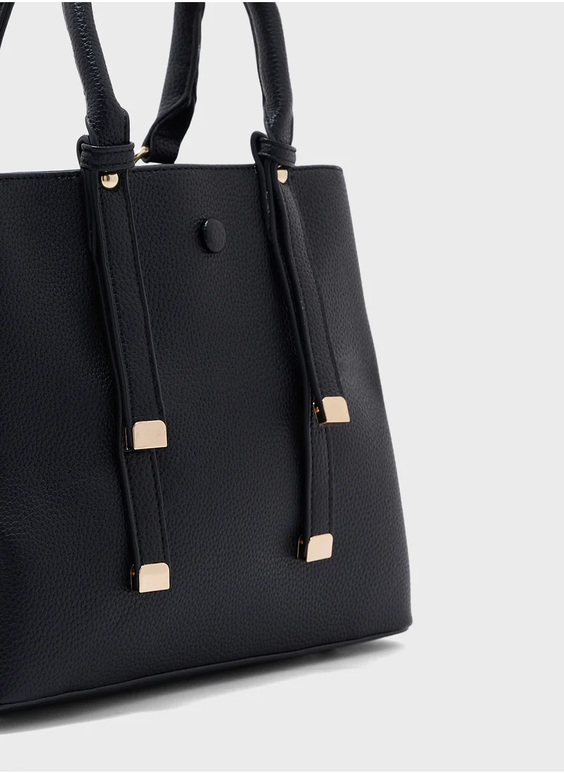 ايلا Metal Trim Detail Satchel Bag