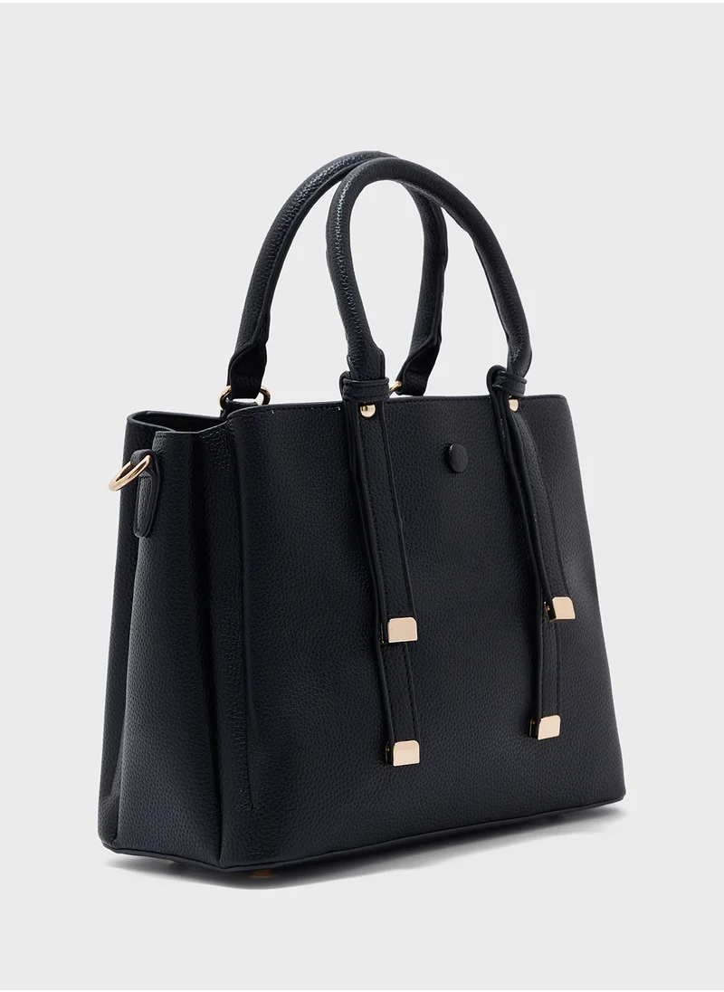 ايلا Metal Trim Detail Satchel Bag