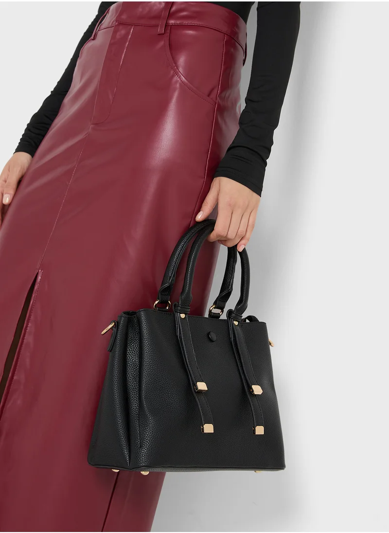 ايلا Metal Trim Detail Satchel Bag