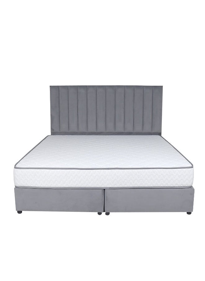 Bed and Mattress Zone Opulence Upholstered Bed 200 X 180 King Size Grey Color  - Image 1