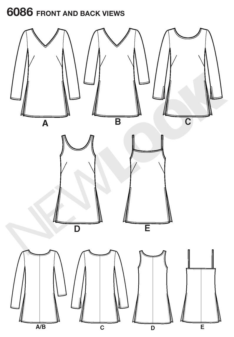 New Look Sewing Pattern 6086 Misses Tops, Size A (10-12-14-16-18-20-22) - Image 2