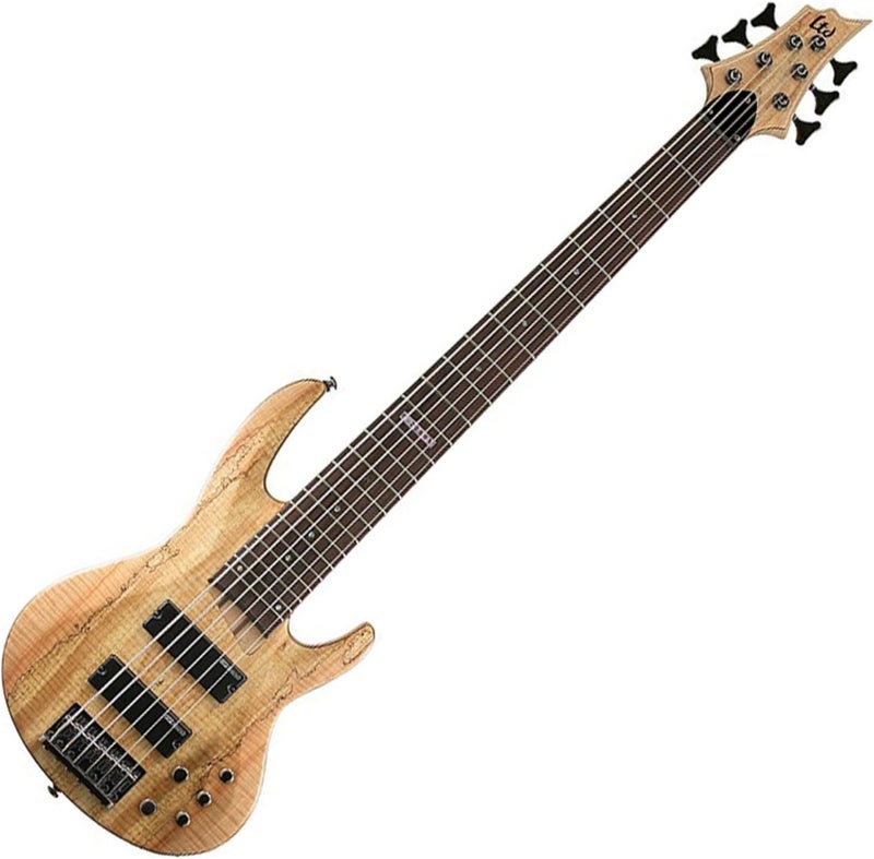 ESP جيتار باص كهربائي ESP LTD B206SM 6 أوتار من خشب القيقب المتناثر بتشطيب طبيعي ساتان - Image 1