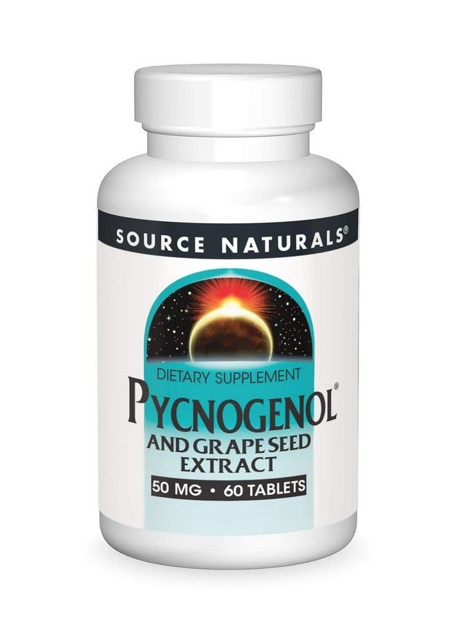 Pycnogenol & Grape Seed Extract 50 Mg Dietary Supplement 60 Tablets