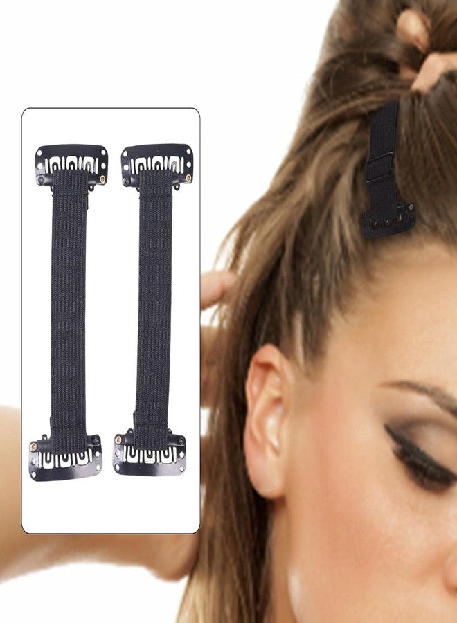 Cauaoa 2 Pcs Black Short Portable Facelift Bands, Reusable Hairpin Facial Lifting Bands Adjustable Elastic Stretching Strap for Hair Eyes Wrinkle Removal Bandage,Women's Fashion Headbands - Image 3