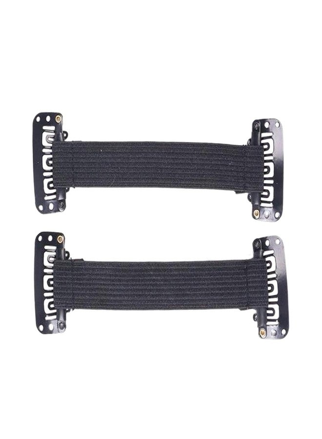 Cauaoa 2 Pcs Black Short Portable Facelift Bands, Reusable Hairpin Facial Lifting Bands Adjustable Elastic Stretching Strap for Hair Eyes Wrinkle Removal Bandage,Women's Fashion Headbands - Image 1