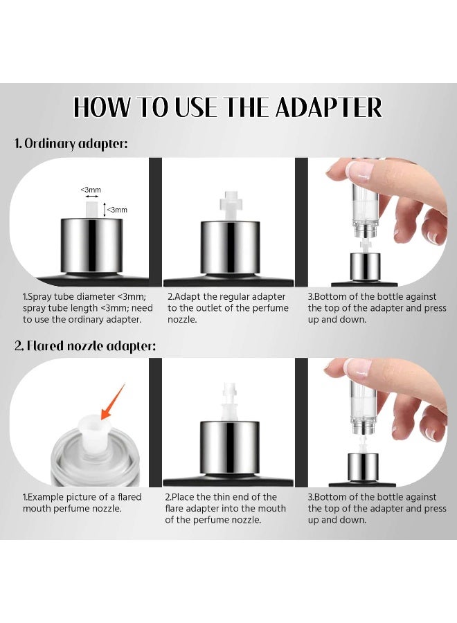 Anmi T2pcs Portable Travel Refillable Spray Bottles 5ML, Bottom Refill (Black+Gold) - Image 5