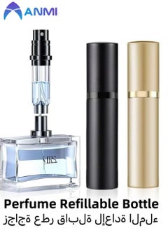 Anmi Travel Perfume Refill Bottle 5ML, Bottom Refill (Black+Gold)  - Image 1