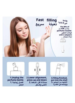 Anmi Travel Perfume Refill Bottle 5ML, Bottom Refill (Black+Gold)  - Image 4