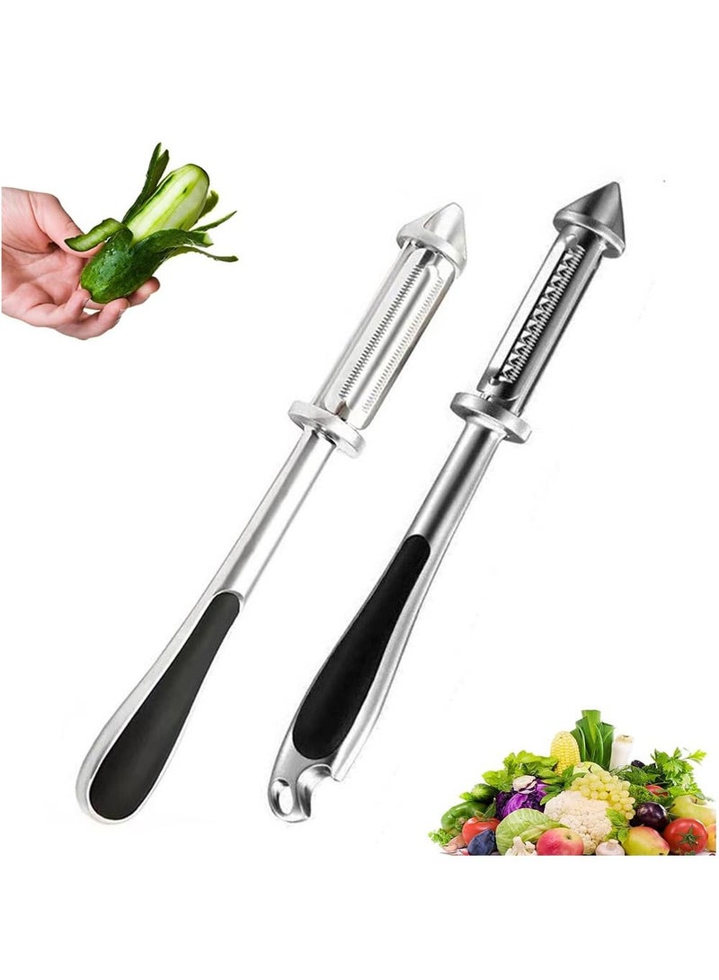 KASTWAVE All In One Vegetable Peeler, 3 and 1 Vegetable and Fruit Peeler, All-In-One Vegetable Cutter, Slicer, Grater, And Peeler Tool,Premium Stainless Steel Corn Thresher with Ergonomic Handle - Image 1