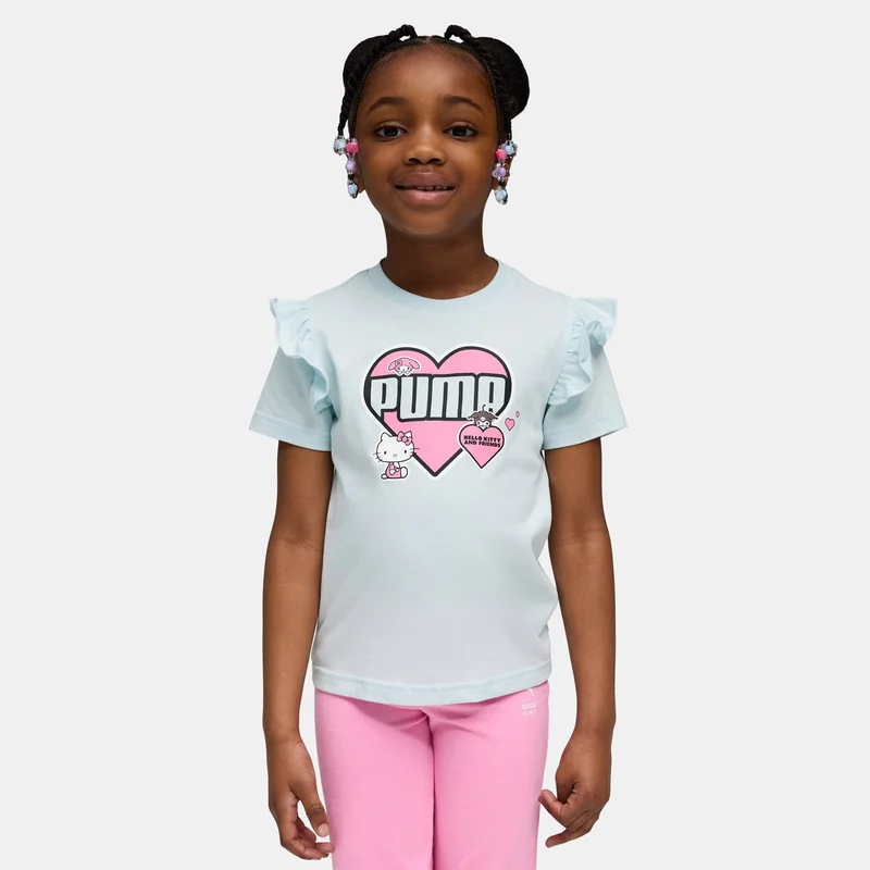 PUMA Kids' Hello Kitty And Friends Ruffle T-Shirt