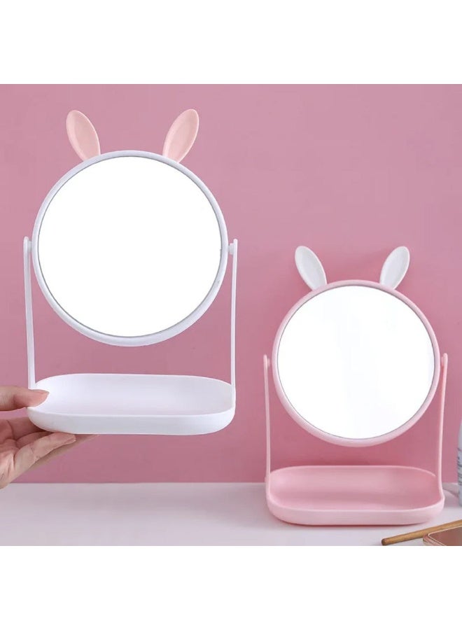 A magnifying mirror with a cute bunny ear design and a storage base. - Image 5