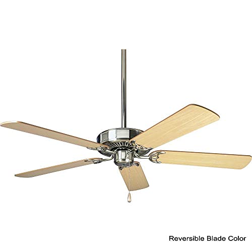 Progress Lighting AirPro Ceiling Fan, Transitional Style Indoor 52 Inch Ceiling Fan Without Light, Reversible Blades, 3-Speed Motor, Brushed Nickel Finish (P2501-09) - Image 2