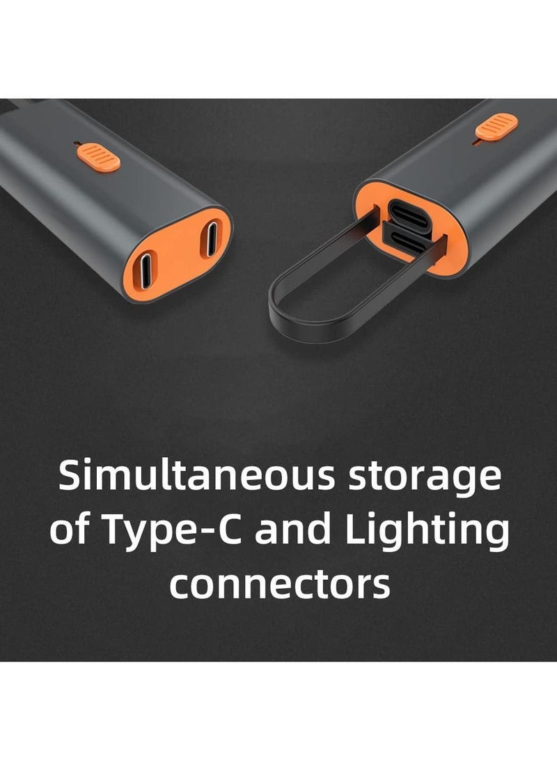 Y&D Retractable Upgraded Multi Charging Cable, 3 in 1 USB Cable with Type C, Micro USB, Phone Port, Multiple Fast Charger Cord, for Laptop Super and Some Cell Phones - Image 4