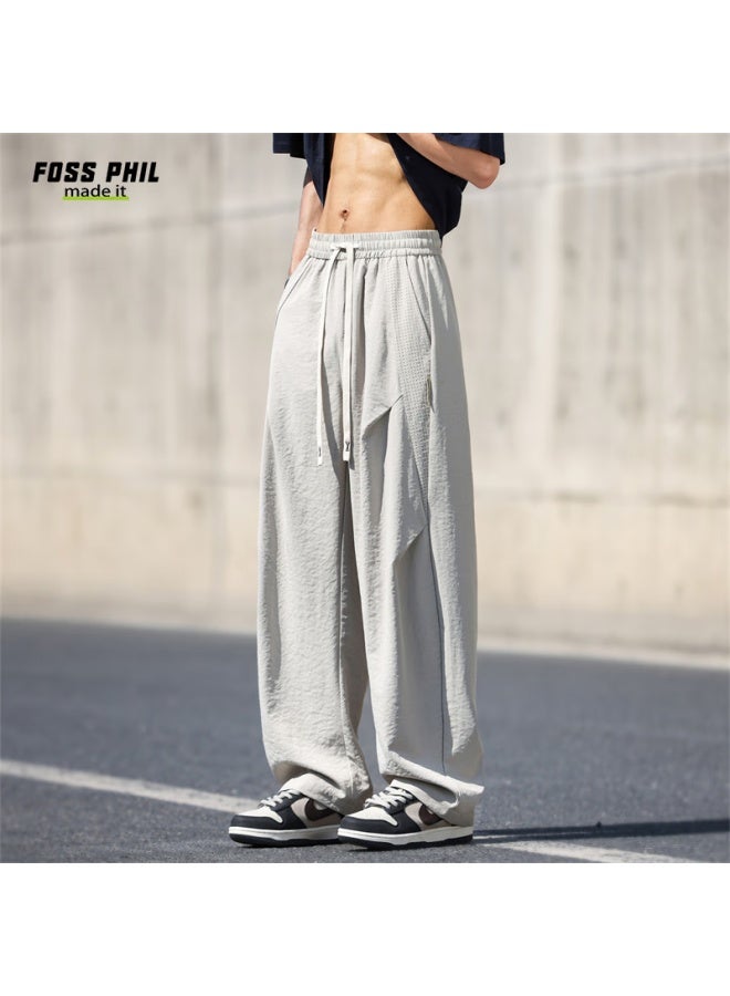 Foss Phil Men's Pants, Autumn And Winter Comfortable Trendy Versatile Casual Loose American Straight-leg Trousers, 2556 Khaki Color, XL Size - Image 4