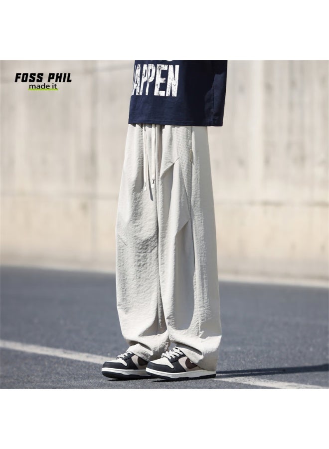Foss Phil Men's Pants, Autumn And Winter Comfortable Trendy Versatile Casual Loose American Straight-leg Trousers, 2556 Khaki Color, XL Size - Image 2
