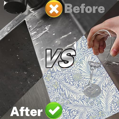 Home-Cloud HomeCloud Kitchen Faucet Sink Splash Guard, Silicone Faucet Water Catcher Mat – Sink Draining Pad Behind Faucet, Rubber Drying Mat for Kitchen & Bathroom Countertop Protect (Beige, Pack of 1) - Image 5