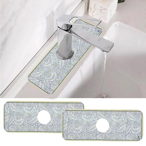 Home-Cloud HomeCloud Kitchen Faucet Sink Splash Guard, Silicone Faucet Water Catcher Mat – Sink Draining Pad Behind Faucet, Rubber Drying Mat for Kitchen & Bathroom Countertop Protect (Beige, Pack of 1) - Image 4