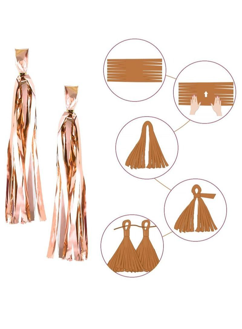 NIBEMINENT 41Pcs Rose Gold Balloons Table Runner Party Decorations - Image 3