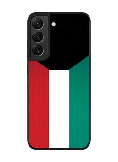 Rugged Black edge case for Samsung Galaxy S21 FE 5G Slim fit Soft Case Flexible Rubber Edges Anti Drop TPU Gel Thin Cover - Flag Of Kuwait