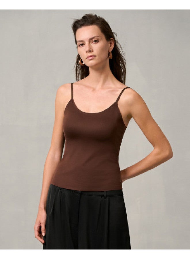 AIMER Breathable, Versatile, And Comfortable Sleeveless Camisole With Built-In Cups For Women - Image 1