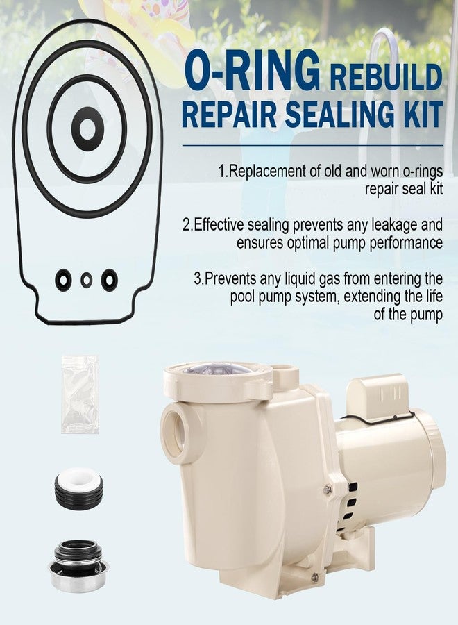 Tobaiwind O-Ring Rebuild Repair Kit Fit for Pentair Whisperflo/Intelliflo Pool Pump Shaft Seal Gasket, Drain Plug/Lid/Diffuser Black Impeller Gasket, PS-1000 Pump Seal Kit For Pumps Built 2-1-2008 And Later - Image 3