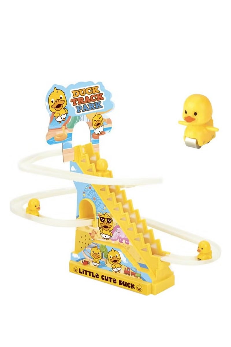 Kidology Kids Electric Stair Climbing Track Toy, Spinning Duck Toys with Flashing Lights and Music for Toddler Boys Girls (Track and 3 Ducks) - Image 3