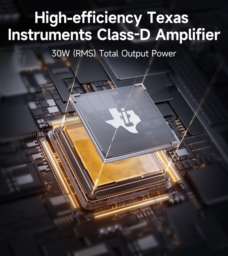 Edifier QR30 2.0 Desktop Active Speaker, Compact Bluetooth V5.4 Computer Speakers, Wireless Bookshelf Speaker, 30W (RMS), 3.5mm AUX & USB-A Wired Input, Dynamic Light Effects, App Control, Black - Image 3