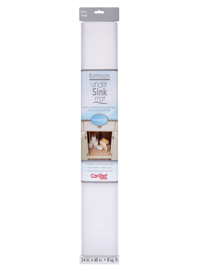 Con-Tact Waterproof Protective Liner for Under Kitchen Sink, Bathroom, Laundry Room Non-Adhesive Undersink and Vanity Mat, 24" x 48", Clear - Image 1