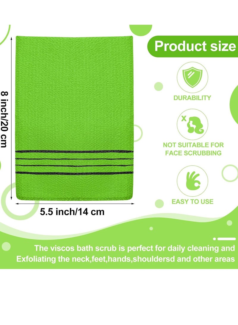 Tatuo Tatuo 12 Pieces Korean Exfoliating Mitt Exfoliating Glove Italy Towel Body Skin Scrubber Exfoliating Scrubber for Remove Dead Skin Exfoliating Washcloth Korean(Small,Yellow, Green, Blue, Pink) - Image 2