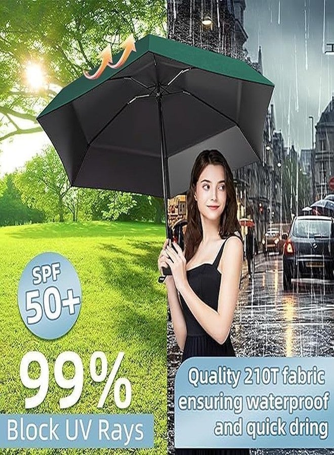 MODUX Lightweight Travel Mini Folding Umbrella with Waterproof Case - 6-Rib Compact Sun & Rain Pocket Umbrella for Purse, Windproof for Women & Girls (GREEN) - Image 5