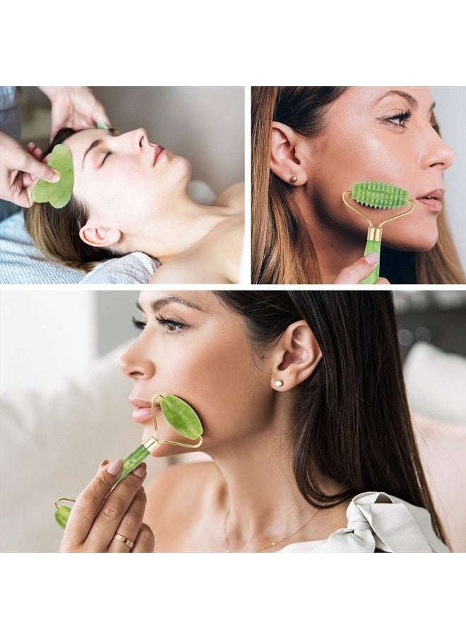 EAONE - Ice Roller for Face, Face & Eye Roller for Puffiness Migraine Pain Relief with Jade Roller Gua Sha Facial Self Care Tools Face Massage Skincare Gifts for Women - Image 1