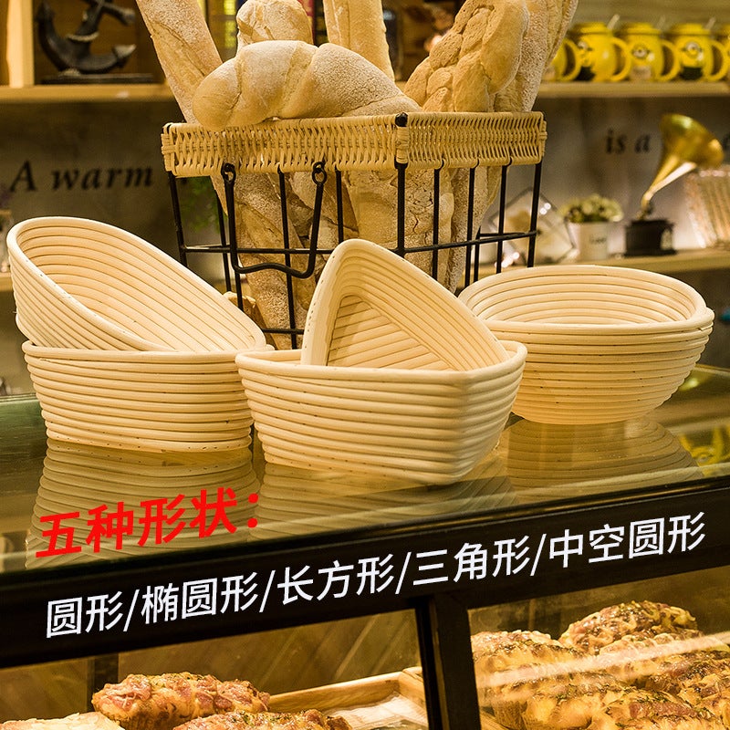 Factory Indonesian Vine Woven European Bread Fermentation Basket Bread Tools Round Mold European Bread Fermentation Basket - Image 3