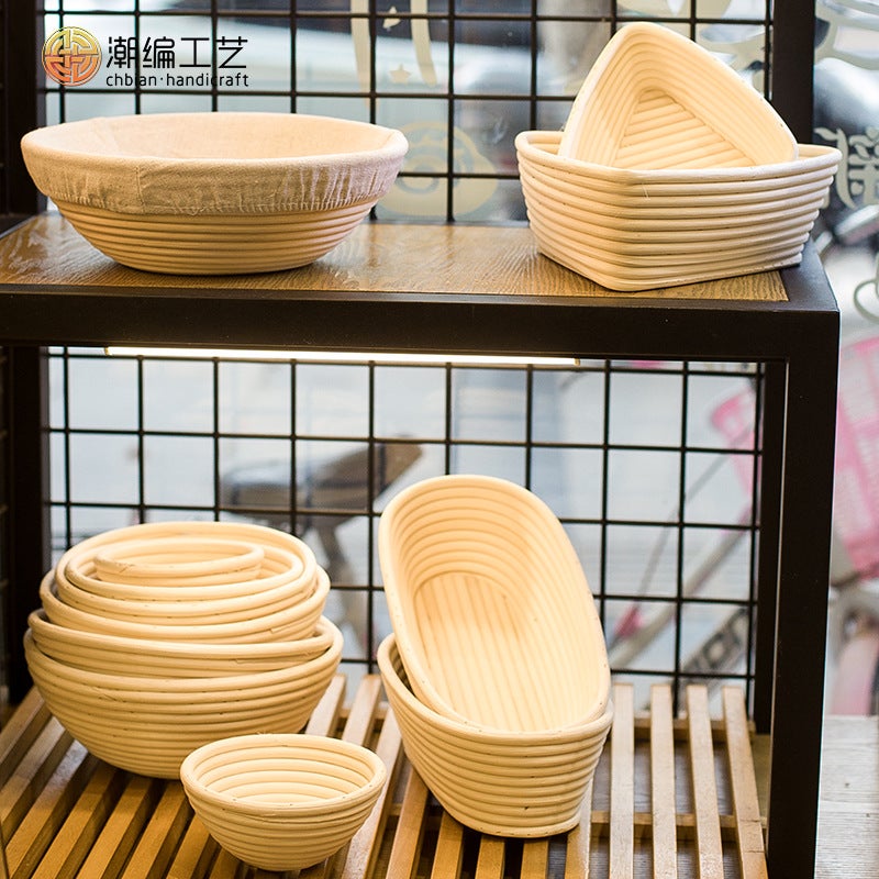 Factory Indonesian Vine Woven European Bread Fermentation Basket Bread Tools Round Mold European Bread Fermentation Basket - Image 2